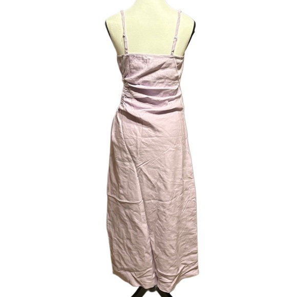 Monrow Light Pink Gathered Midi Dress - Picture 5 of 9